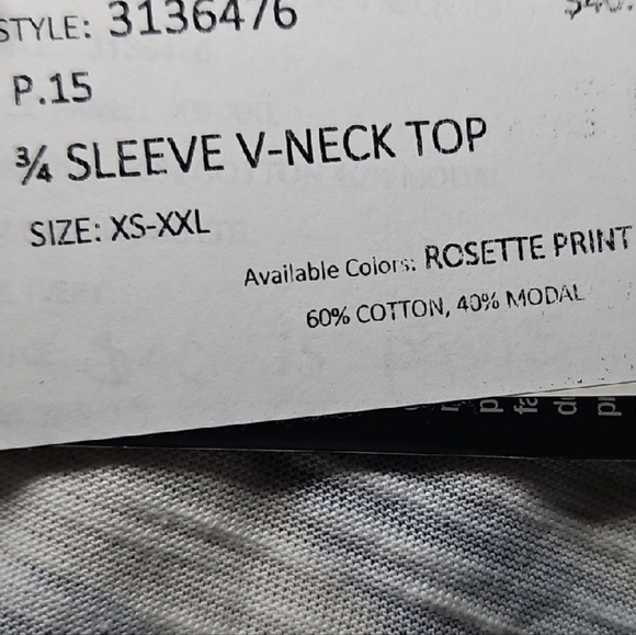 FDJ French Dressing Jeans Floral Print V-Neck Top - Blue and White - Picture 6 of 6